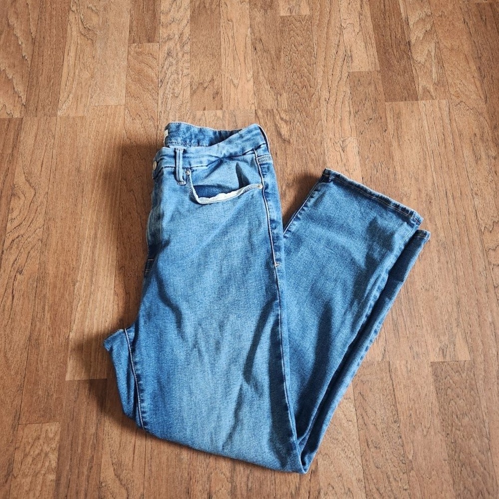 Good American Always Fits Good Legs Straight Jeans Indigo316 Size 14-18 742